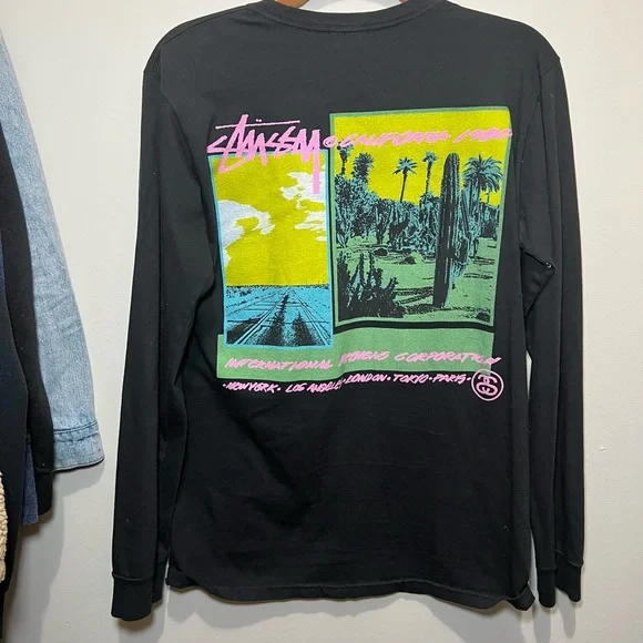 Shirts | Stussy Palm Desert Pigment Dyed Ls Tee | Poshmark